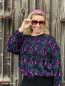 Preview: Viskose- Webware - in full bloom - by Emjo Design - schwarz